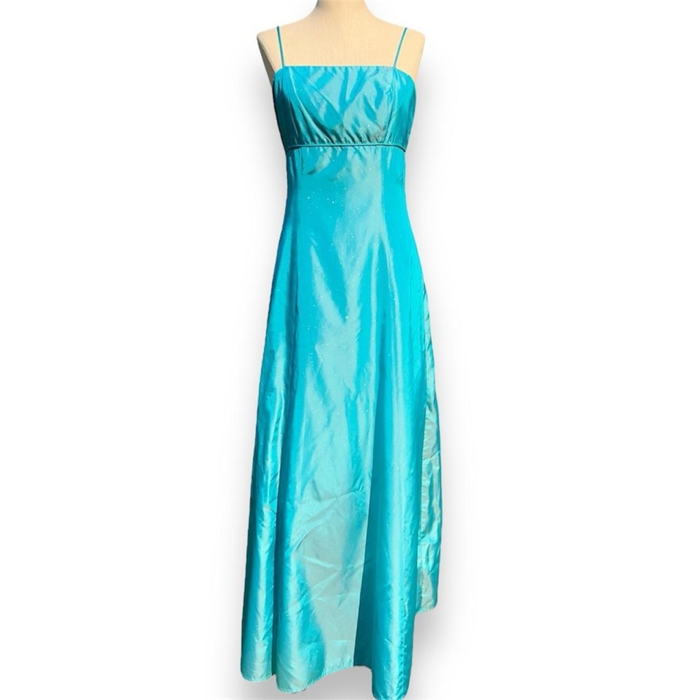 Y2K 90s 2000s Fairy Vintage Frost Ice Blue Prom Hoco Homecoming Dress